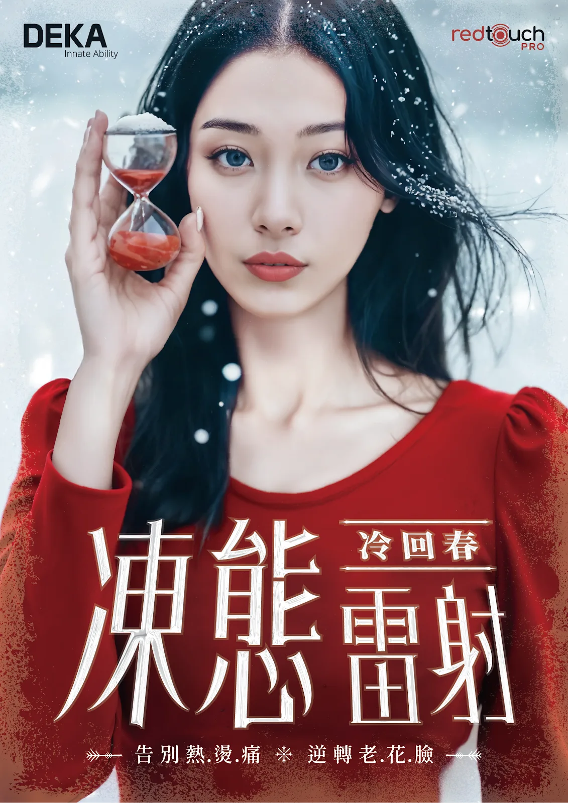凍態雷射 RedTouchPro | 後皮秒時代來臨！採用 675nm 波長的非侵入性醫美技術，直接作用於真皮層膠原蛋白，促進重組與新生，具備選擇性加熱特性，較少熱損傷且術後幾乎無恢復期。它結合 5°C 冷卻系統，能有效改善皺紋、斑點、痘疤及毛孔，被視為一種「冷回齡」的亮膚光療程。